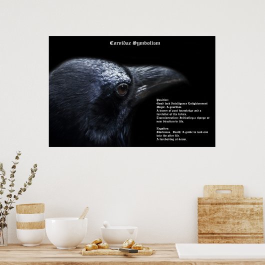 Corvidae Symbolism Poster (Cuisine)