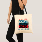 Cory Booker 2020 Stemming gepersonaliseerd We verh Tote Bag (Voorkant (product))