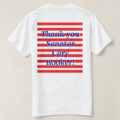 Cory Booker Bedankt T-shirt (Design achterkant)