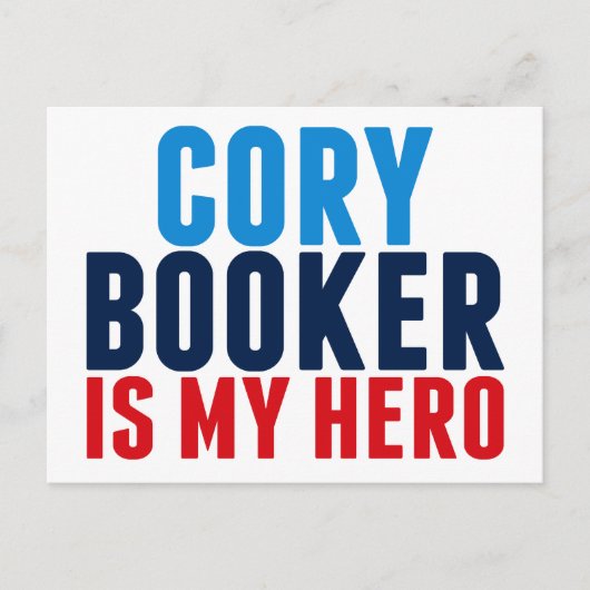 Cory Booker is mijn held Briefkaart (Voorkant)
