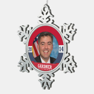 CORY GARDNER CAMPAIGN TIN SNEEUWVLOK ORNAMENT
