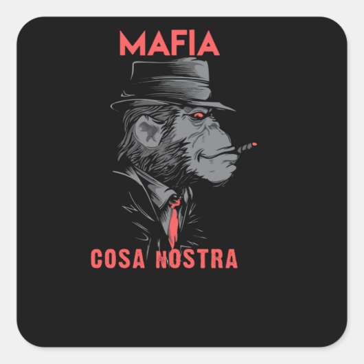 Cosa Nostra Vierkante Sticker (Voorkant)