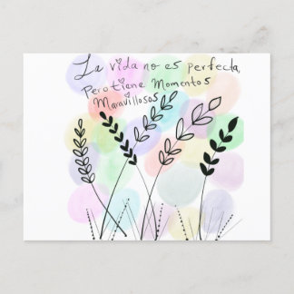 “Cosas sobre la vida “ doodles card postal Briefkaart