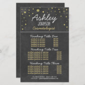 Cosemtoloog Chalkboarddiensten en prijsstelling (Voorkant / Achterkant)