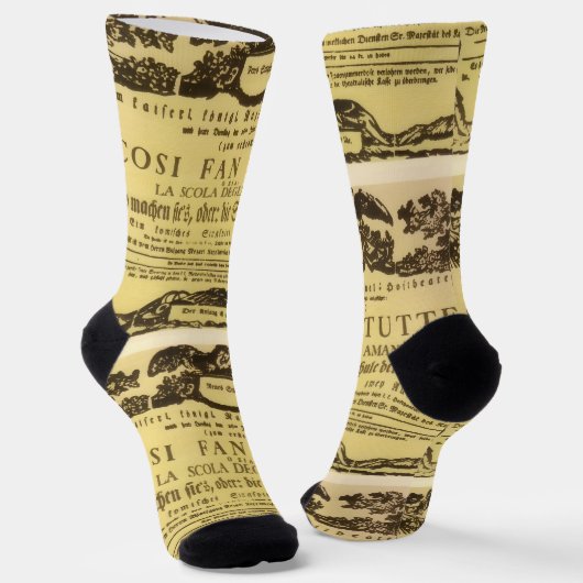 Così Fan Tutte Playbill (Mozart) Sokken (Gebogen)