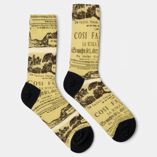 Così Fan Tutte Playbill (Mozart) Sokken (Rechts)