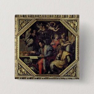 Cosimo I de' Medici (1519-74), die de conques plan Vierkante Button 5,1 Cm