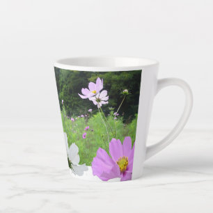Cosmea, Wild Flowers Field Collage Latte Mok