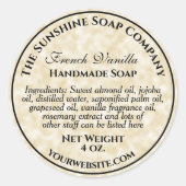 Cosmeaplabel op basis van verrijkt papier ronde sticker (Voorkant)