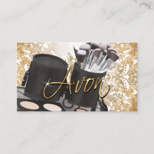 Cosmetica en Gold Glitter - Avon Visitekaartje