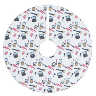 Cosmetica/make-up cartoon illustratie kerstboom rok