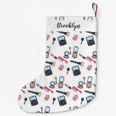 Cosmetica/make-up cartoon illustratie kleine kerstsok (Achterkant)