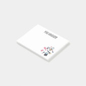 Cosmetica/make-up cartoon illustratie post-it® notes (Schuin)