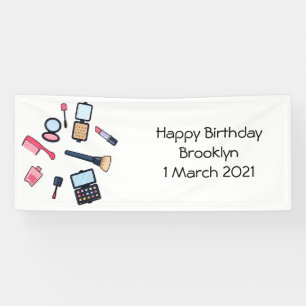 Cosmetica/make-up cartoon illustratie spandoek