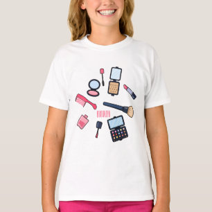 Cosmetica/make-up cartoon illustratie t-shirt