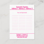 Cosmetica - Visitekaartje (Achterkant)