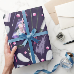 Cosmetica Waterverf Patroon Cadeaupapier