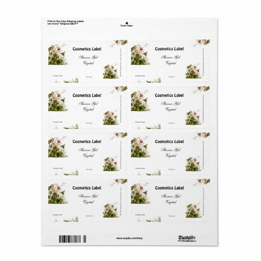 Cosmeticalabel Etiket (Full Sheet)