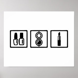 Cosmeticiaanse make-up nagellak poster
