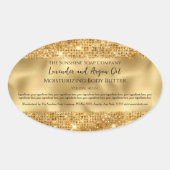 Cosmetics Jar Label - Gouden folie en Gouden Glitt (Voorkant)
