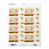 Cosmetics Jar Label - Honeybee & Flowers 2 (Full Sheet)