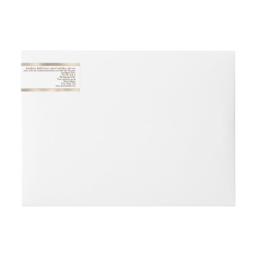 Cosmetics Jar Label - Wit met Pearl Folie (Voorkant)