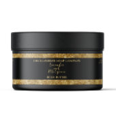 Cosmetics Jar Label - Zwart en Goud Glitter