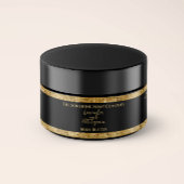 Cosmetics Jar Label - Zwart en Goud Glitter