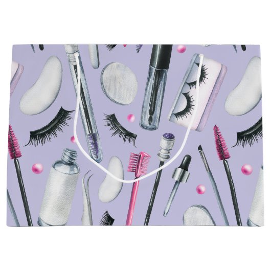  Cosmetics Watercolor Pattern Groot Cadeauzakje (Voorkant)