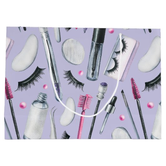  Cosmetics Watercolor Pattern Groot Cadeauzakje (Achterkant)