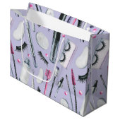  Cosmetics Watercolor Pattern Groot Cadeauzakje (Voorkant Gekanteld)