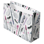  Cosmetics Watercolor Pattern Groot Cadeauzakje (Voorkant Gekanteld)