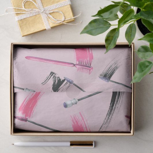 Cosmetics Watercolor Pattern Tissuepapier (Geschenk)