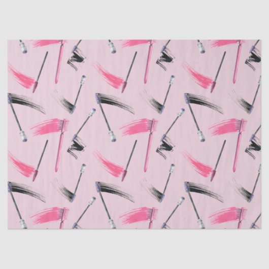  Cosmetics Watercolor Pattern Tissuepapier (Voorkant)