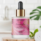 Cosmétique à huile rose ou Étiquette à bouteille à