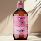 Cosmétique à huile rose ou Étiquette à bouteille à