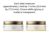 Cosmétique blanche imperméable de base Étiquette d