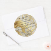 Cosmétique de marbre blanc et or Étiquette de jarr (Enveloppe)