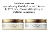 Cosmétique étanche blanche Étiquette 1" x 7"