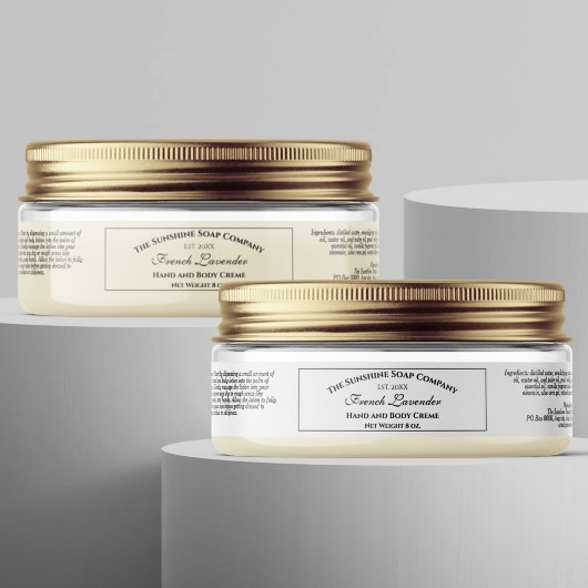 Cosmétique étanche blanche Étiquette 1" x 7"