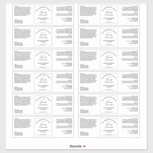 Cosmétique étanche blanche Étiquette 2" x 6" (Feuille)