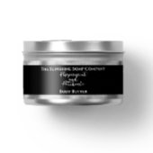 Cosmétique Étiquette de bocal - noir et argent