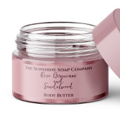 Cosmétique Étiquette de bocal - rose pâle avec hui