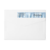 Cosmétique Étiquette de jarre - Brossé Bleu Bébé h (Dos)