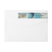 Cosmétique Étiquette de jarre - Marbre bleu et or (Dos)