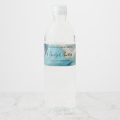 Cosmétique Étiquette de jarre - Marbre bleu et or (Devant)