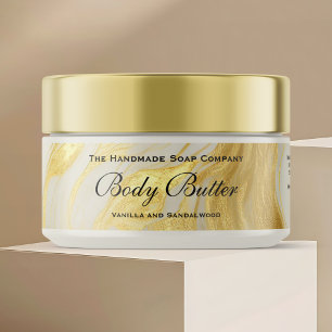 Cosmétique Étiquette de jarre - Marbre d'ivoire et