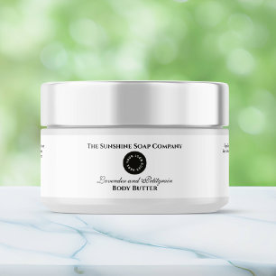 Cosmétique Étiquette Jar - Blanc avec logo