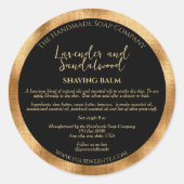 Cosmétique noir et or Étiquette de jarre avec ingr (Devant)