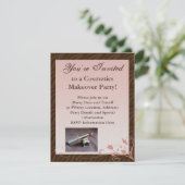 Cosmétique rose et Brown à spirale Invitation fémi (Debout devant)